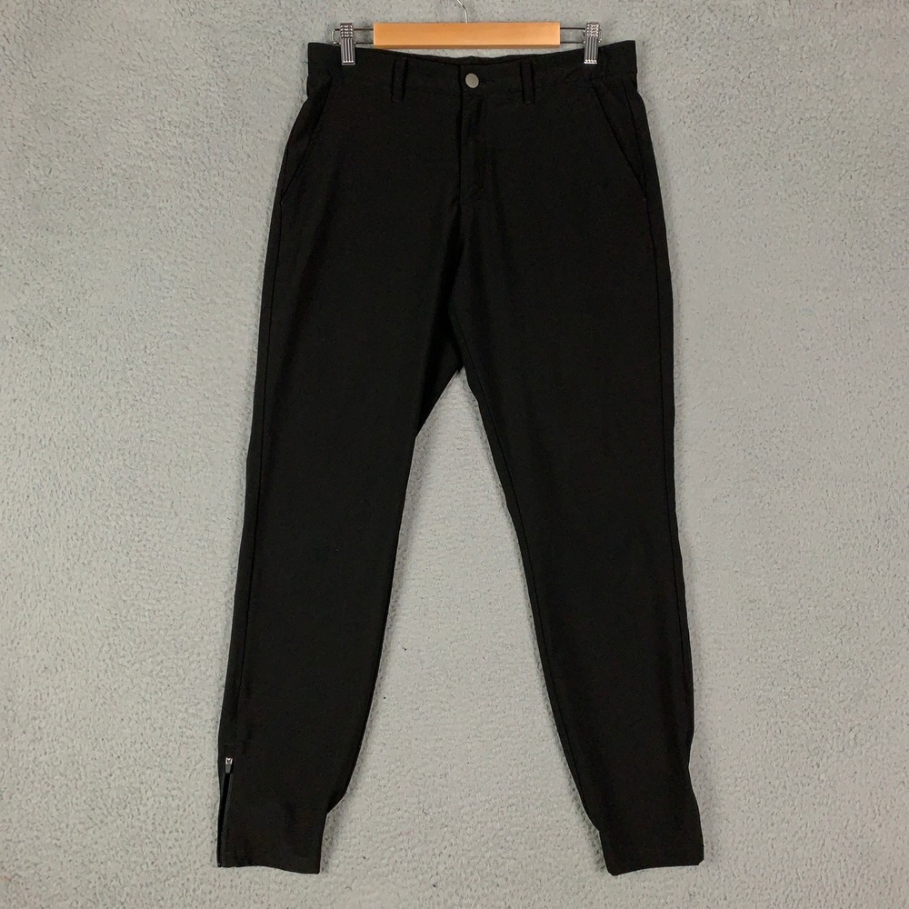 Primo Golf Jogger Pants Men's 32 Regular Black Athletic Tapered Stretch‎ Zipper